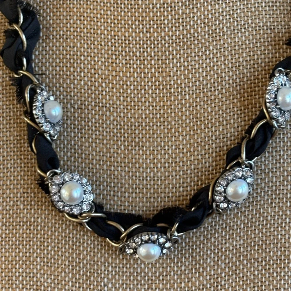 New Chloe +‎ Isabel Stretch Headband: Souviens Pearl Threaded